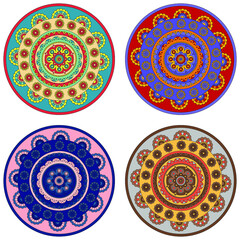 Mandala, illustration, tattoo, decorative ornament in ethnic oriental style.