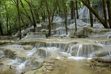 The waterfall nature is beautiful.