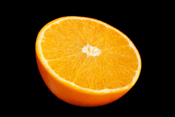 Ctrus fruit orange on black