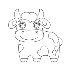 Baby bull vector illustration.