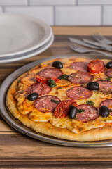 delicious homemade pizza ready to eat