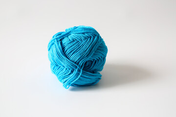 blue wool yarn