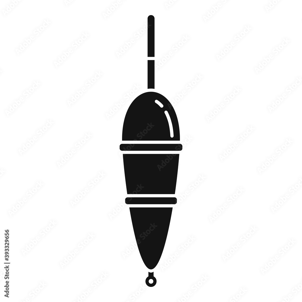 Poster bobber fisherman icon. simple illustration of bobber fisherman vector icon for web design isolated o