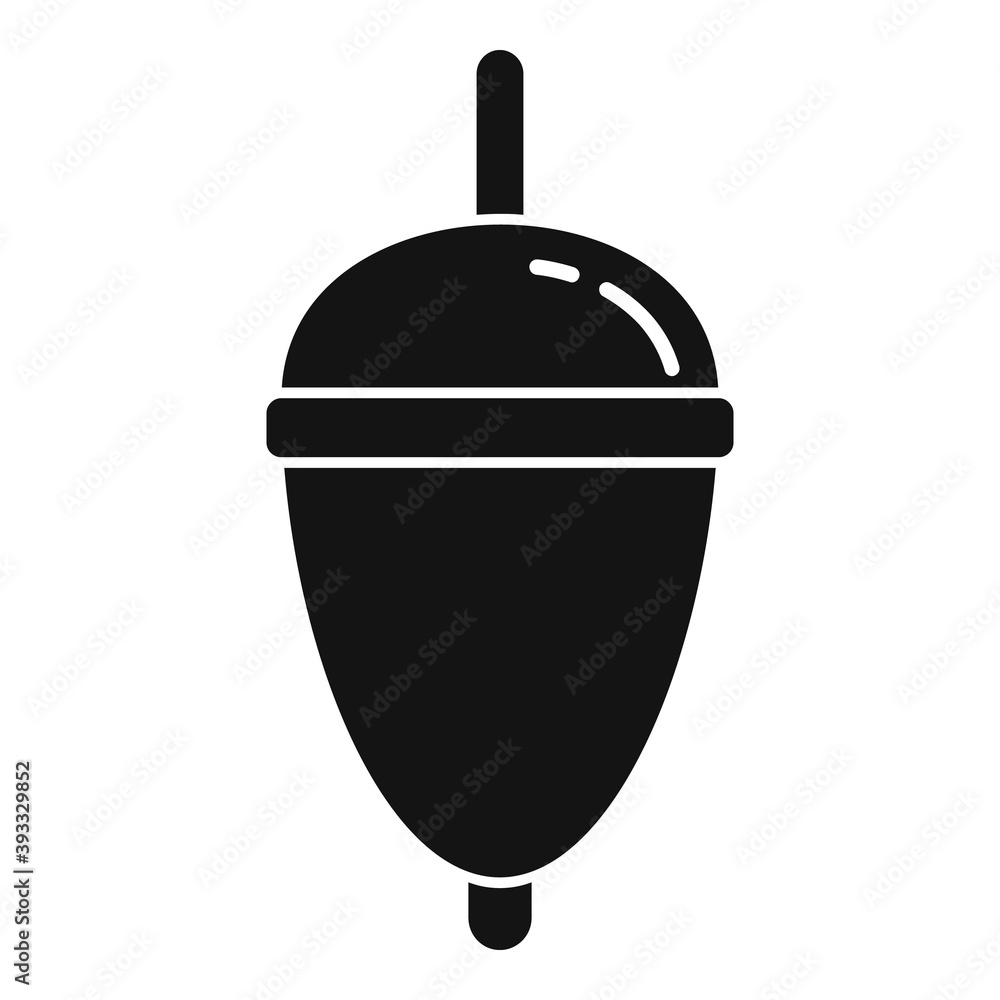 Poster bobber lure icon. simple illustration of bobber lure vector icon for web design isolated on white ba