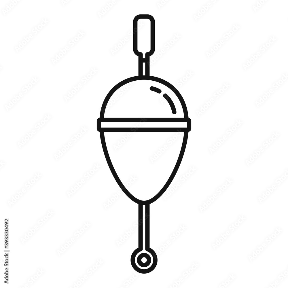 Poster bobber hook icon. outline bobber hook vector icon for web design isolated on white background