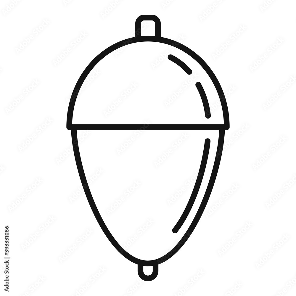 Poster river bobber icon. outline river bobber vector icon for web design isolated on white background