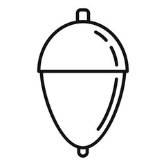 River bobber icon. Outline river bobber vector icon for web design isolated on white background