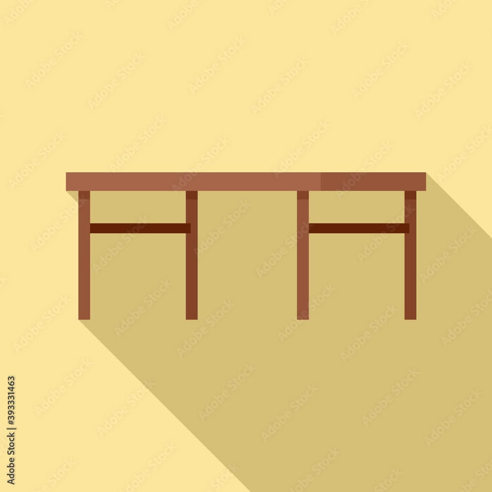 Aufkleber folding wood table icon. flat illustration of folding wood table vector icon for web design