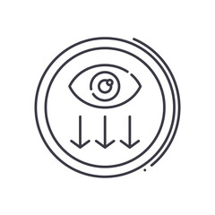 Concentrate icon, linear isolated illustration, thin line vector, web design sign, outline concept symbol with editable stroke on white background.