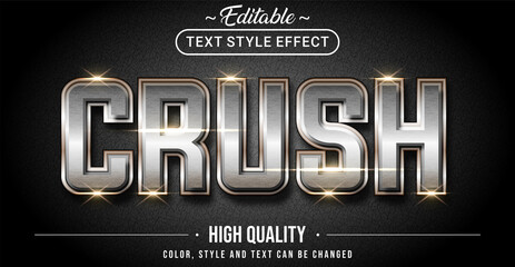 Editable text style effect - Crush with rusty steel text style theme.