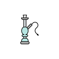 hookah, marijuana outline icon. Can be used for web, logo, mobile app, UI, UX on white background