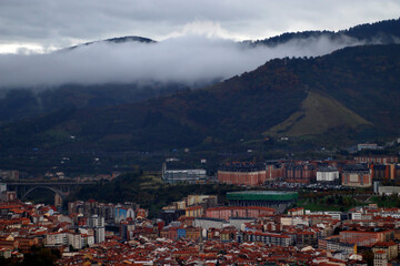 View of Bilbao from the top of the mountain