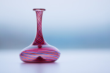 single glass vase on table