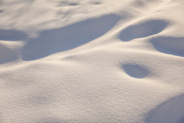 winter background with snow texture closeup