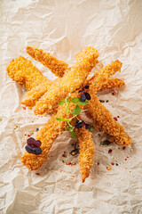 chicken nuggets on the parchment
