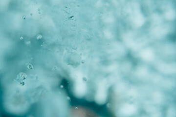 Air bubbles in water in swimming pool
