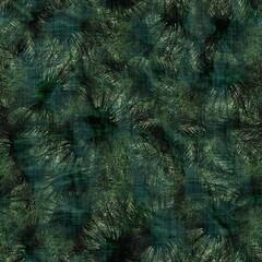 Green tropical palm tree leaves seamless pattern. High quality illustration. Vivid, detailed, and highly textured graphic design. Trendy jungle foliage for fabric or repeat surface design.