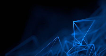 Abstract 3d render, background design, network concept