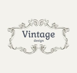 Vintage frame template Vector Illustration Template