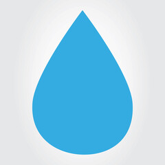 Water drop icon vector isolated on gray background. Water drop icon for web site, app, logo and design template. Water drop vector