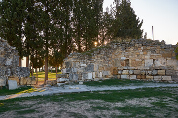 Ancient stage in ruins of Hierapolis Ancient City