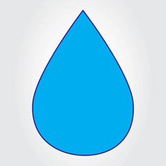 Water drop icon vector isolated on gray background. Water drop icon for web site, app, logo and design template. Water drop vector