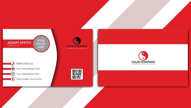 Corporate or personal creative modern business card illustration vector design template.