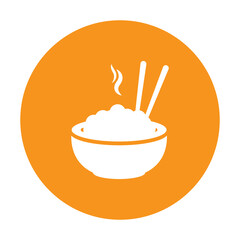 hot rice food icon vector