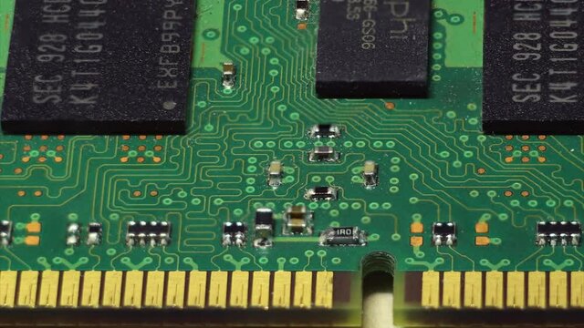 Memory ram module with SMD slides in macro