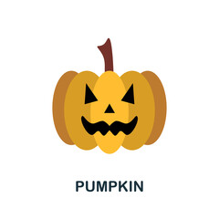 Pumpkin icon. Simple element from halloween collection. Creative Pumpkin icon for web design, templates, infographics and more