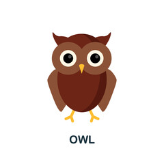 Owl icon. Simple element from halloween collection. Creative Owl icon for web design, templates, infographics and more