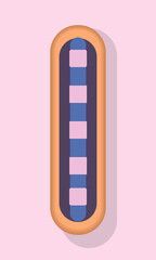 vector image of eclair, eclair icon for menu or online store