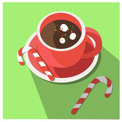 cup of coffee with canes