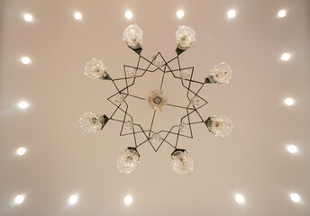 Chandelier on a white background 