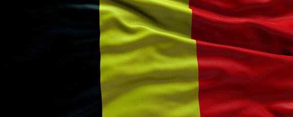 Waving flag of Belgium - Flag of Belgium - 3D flag background