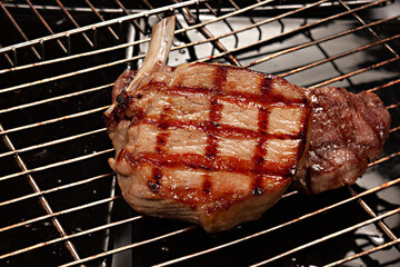 grilled meat on the grill
