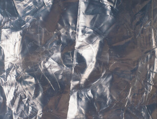 texture of light crumpled polyethylene background