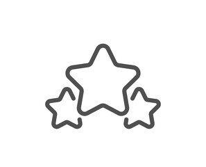 Stars line icon. Best ranking sign. Rating symbol. Quality design element. Linear style stars icon. Editable stroke. Vector