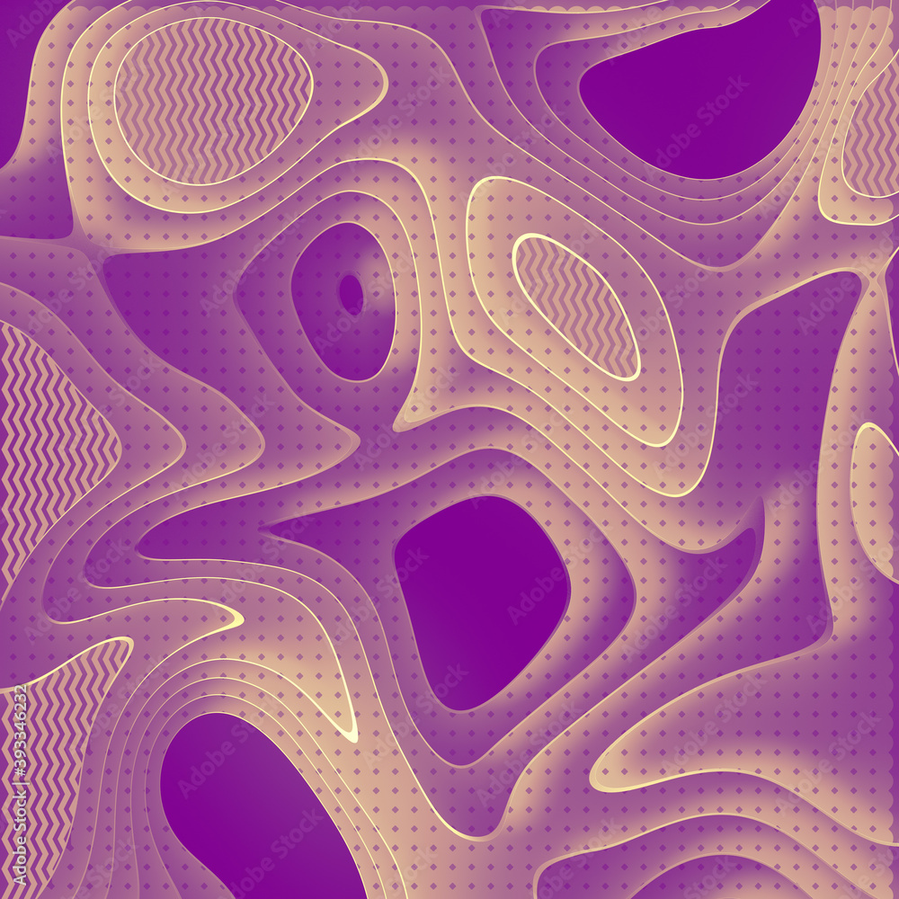 Aufkleber 3D rendering abstract pink colored pattern background. Graphic design template