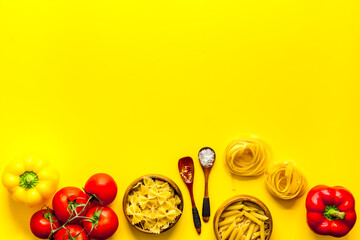 Vegetarian food background - set of vegetables and herbs