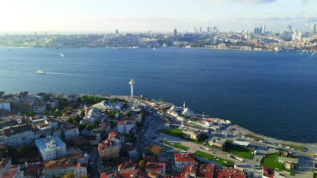 Istanbul Uskudar Coast Drone Image