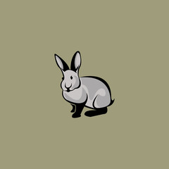 Cute rabbit logo
