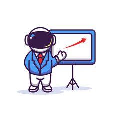 Astronaut with businessman costume