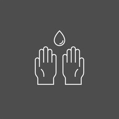 Hand wash flat vector icon. Clean hands flat vector icon	