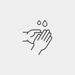 Fototapeta na wymiar Hand wash flat vector icon. Clean hands flat vector icon 
