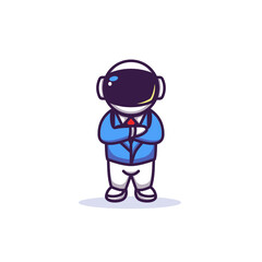 Obraz premium Astronaut with businessman costume