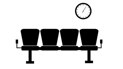 waiting room icon design. icon   glyph style