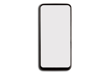 generic smartphone with blank screen isolated on white background
