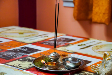 Picture of puja ki thali.