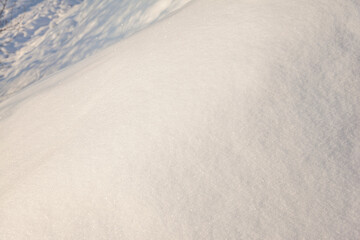 winter background with snow texture closeup